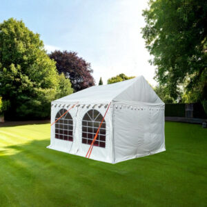 3m x 4m white PVC marquee with fire retardant cover and steel frame