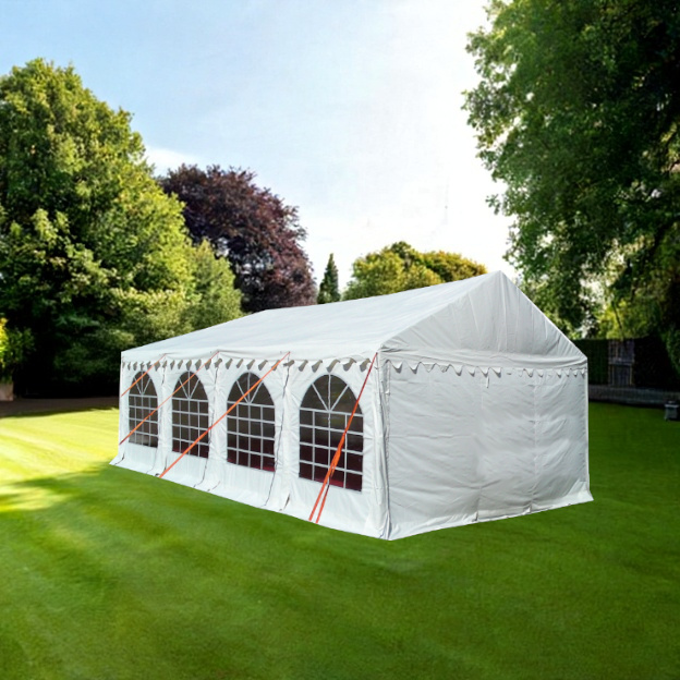 3m x 8m Marquee with solid galvanised steel frame and durable PVC covers