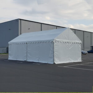 4m x 7m PVC storage marquee with strong steel frame and ground bars