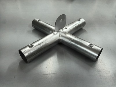 6m Wide Classic Marquee Part 10 - 4 way flat connector with tab 42mm steel