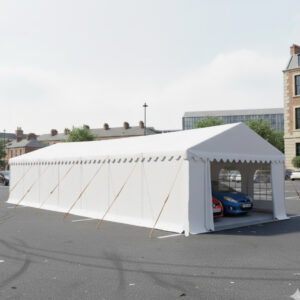 6m x 16m waterproof and fire retardant PVC marquee with galvanised steel corrosion resistant frame
