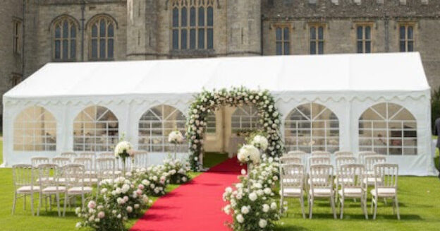 6m x 11m 500gsm PVC marquee with steel frame
