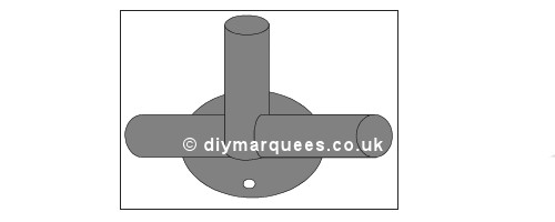 6m Deluxe Marquee Part I - Straight Foot Plate 54mm Steel
