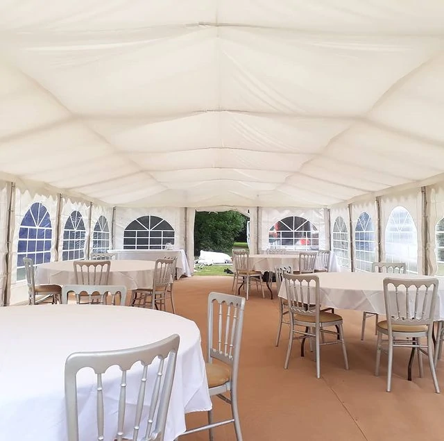 Marquee With Carpet Flooring and Roof Linings
