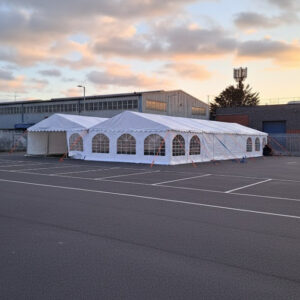 12m x 14m 650gsm PVC marquee with fire retardant covers and strong 54mm steel frame