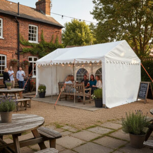 3x6m 650gsm Premium marquee with 42mm steel frame in white