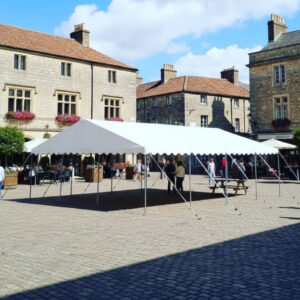 6m x 10m white PVC roof only marquee without sides