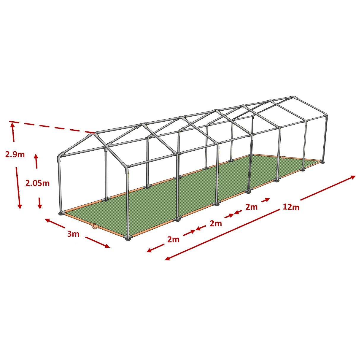 3x12m standard plus framework diagram