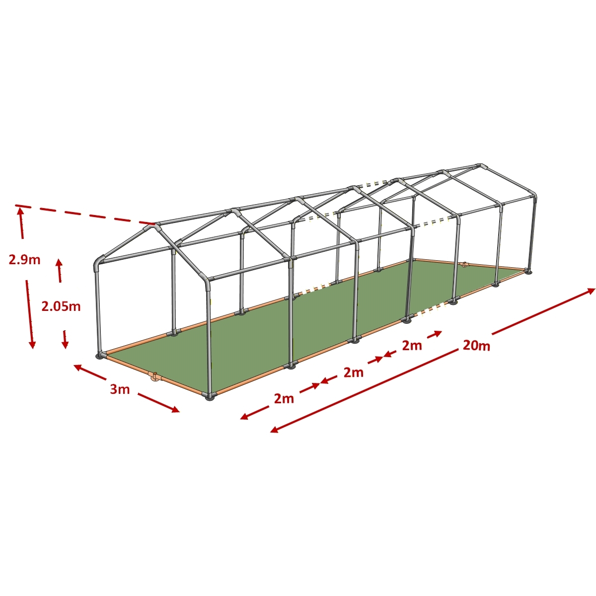 3x20m standard plus framework diagram