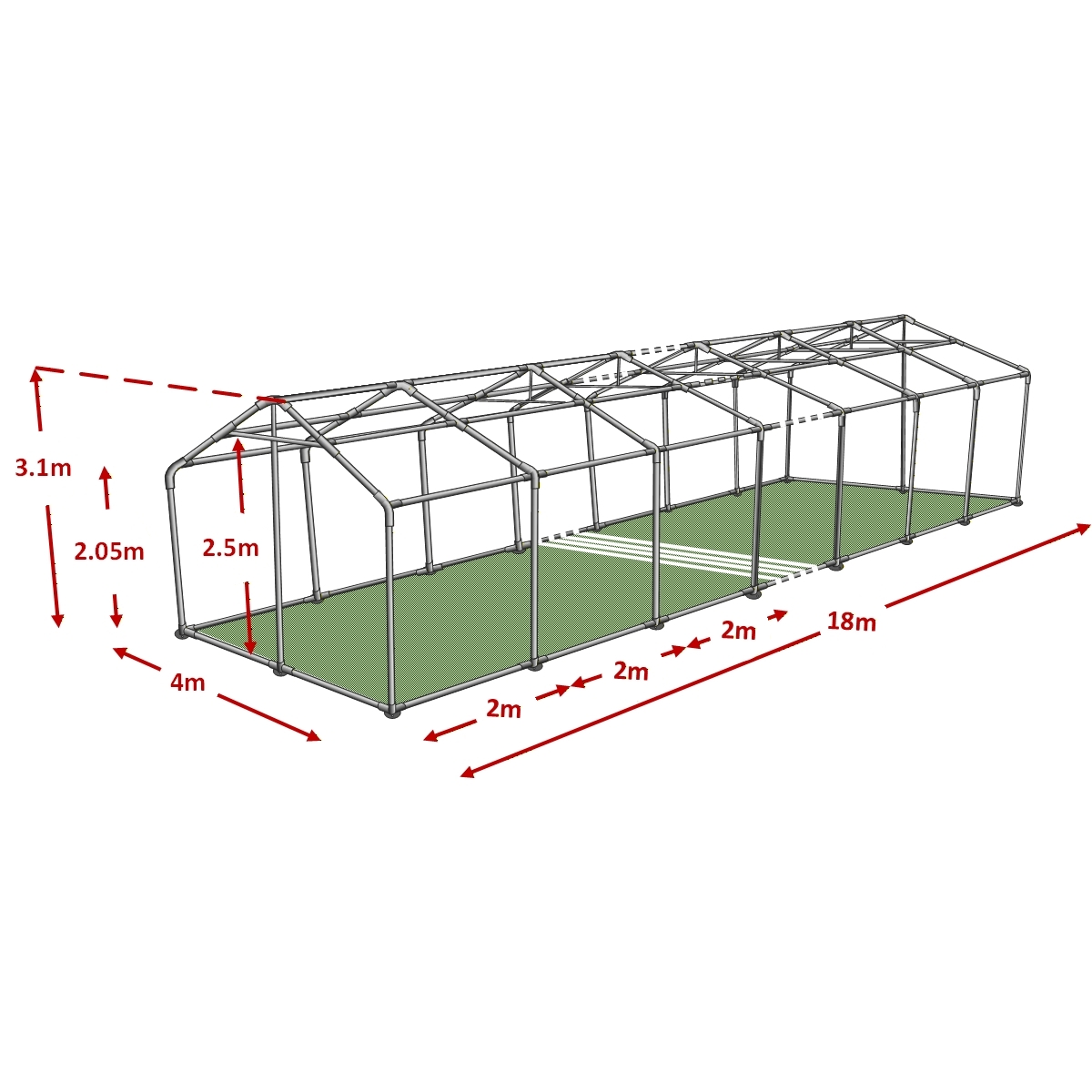 4x18m marquee framework diagram