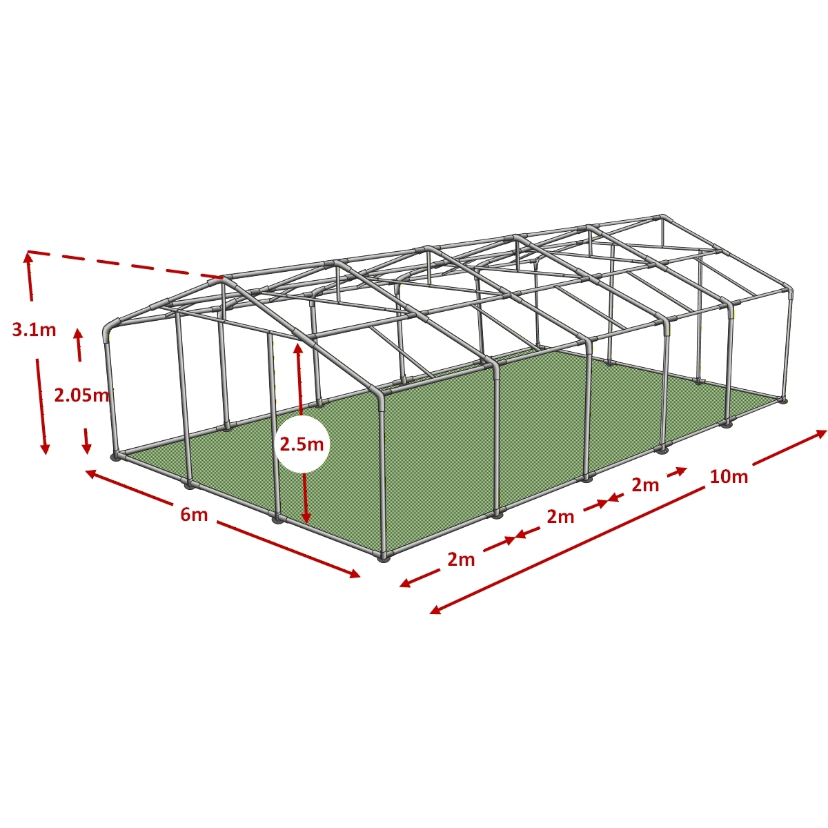 6x10m advanced marquee framework diagram