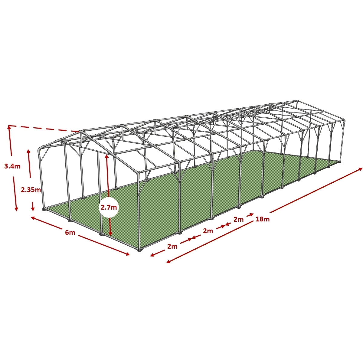 6x18m Ultimate marquee framework diagram