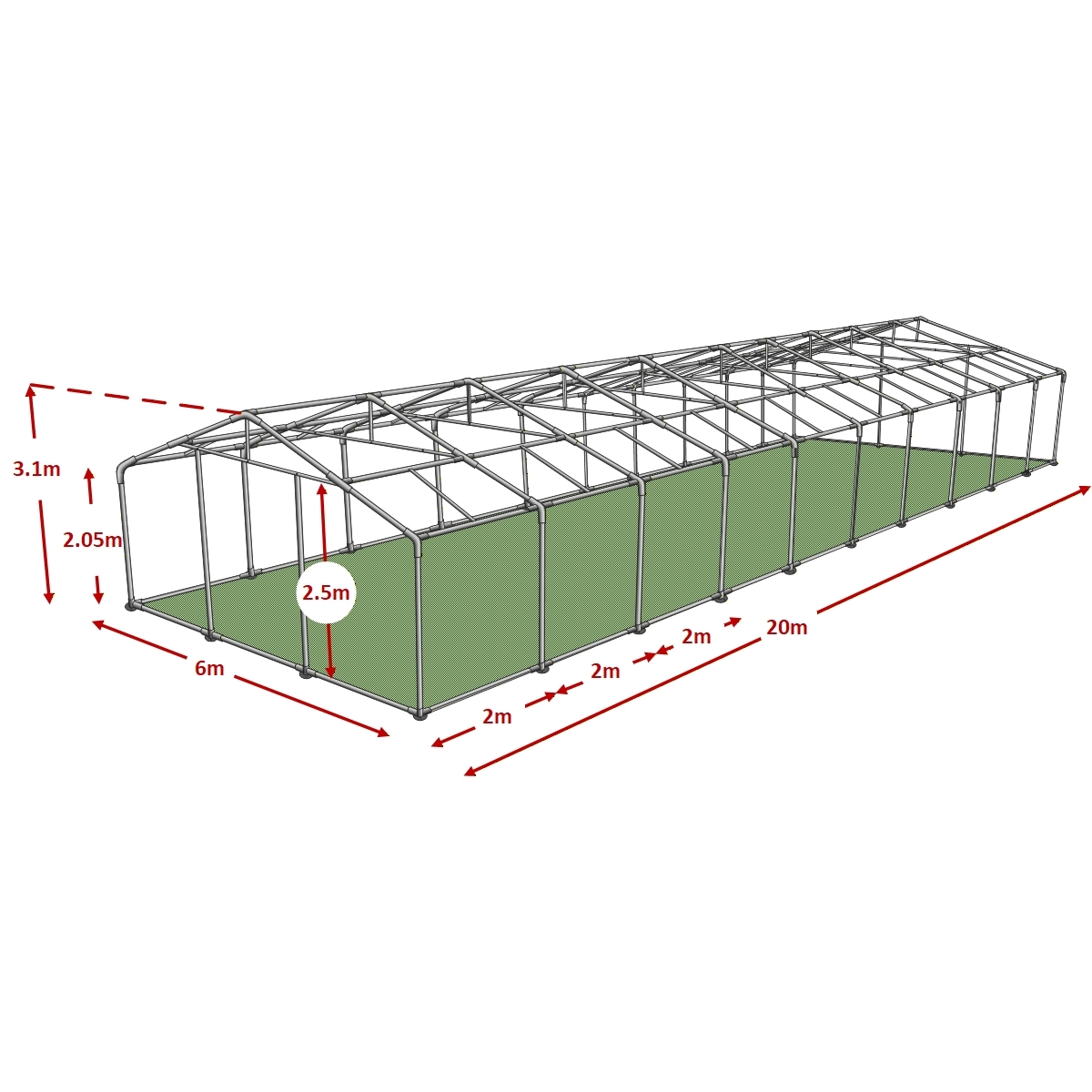 6x4m advanced marquee framework diagram