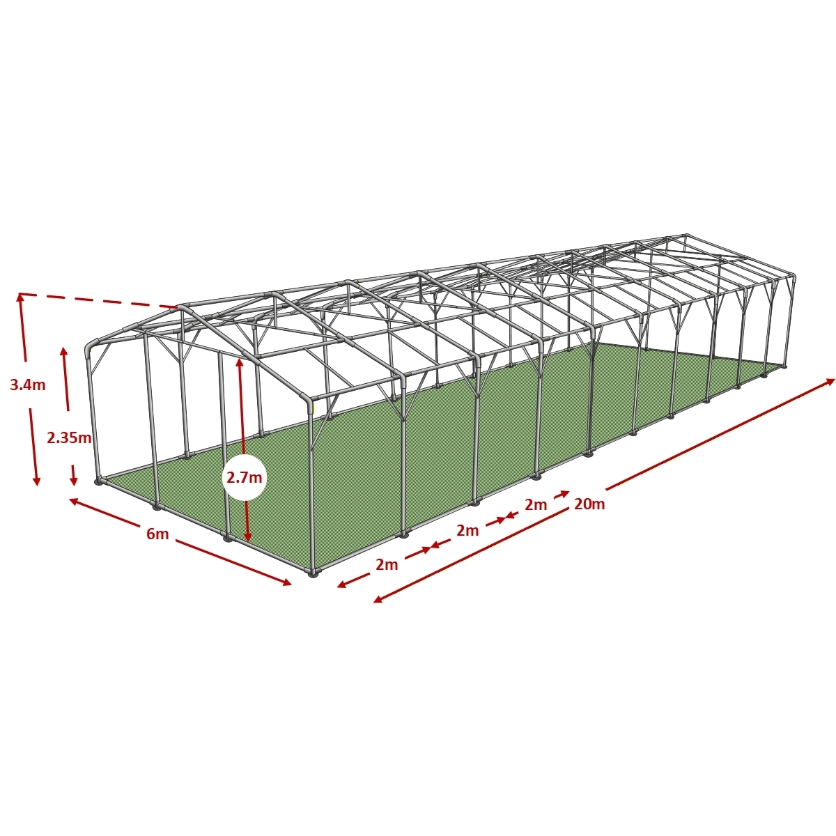 6x20m Ultimate marquee framework diagram