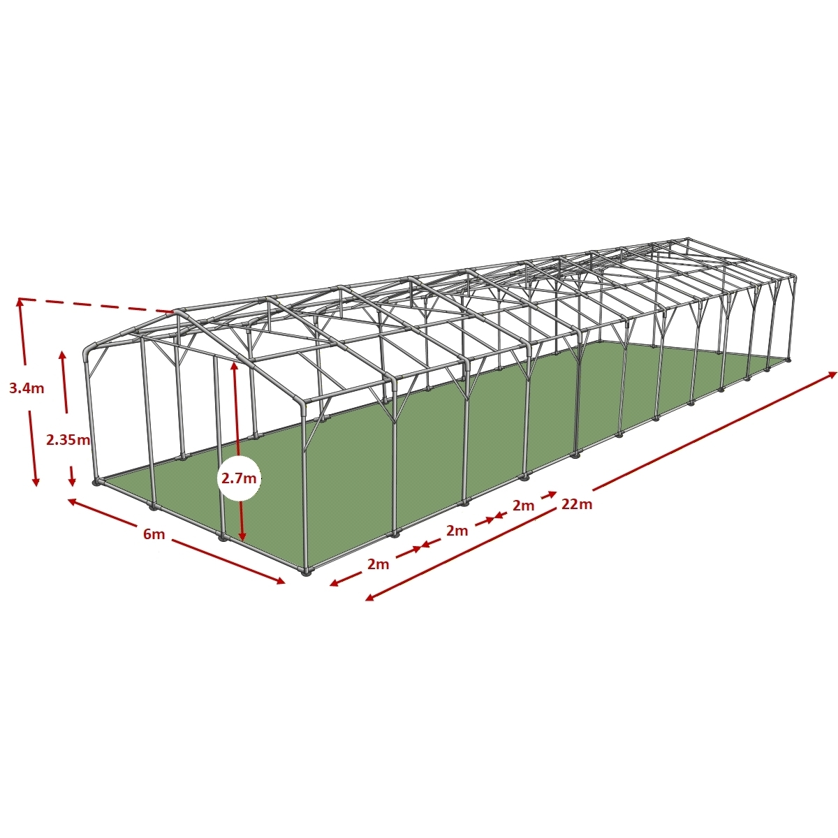 6x36m Ultimate marquee framework diagram