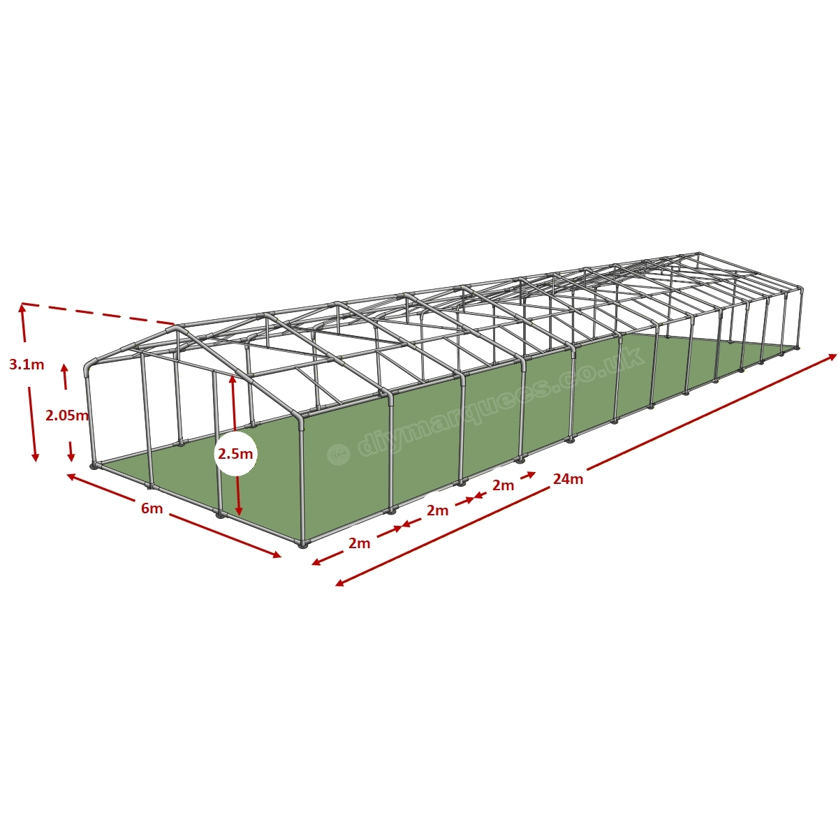 6x24m advanced marquee framework diagram
