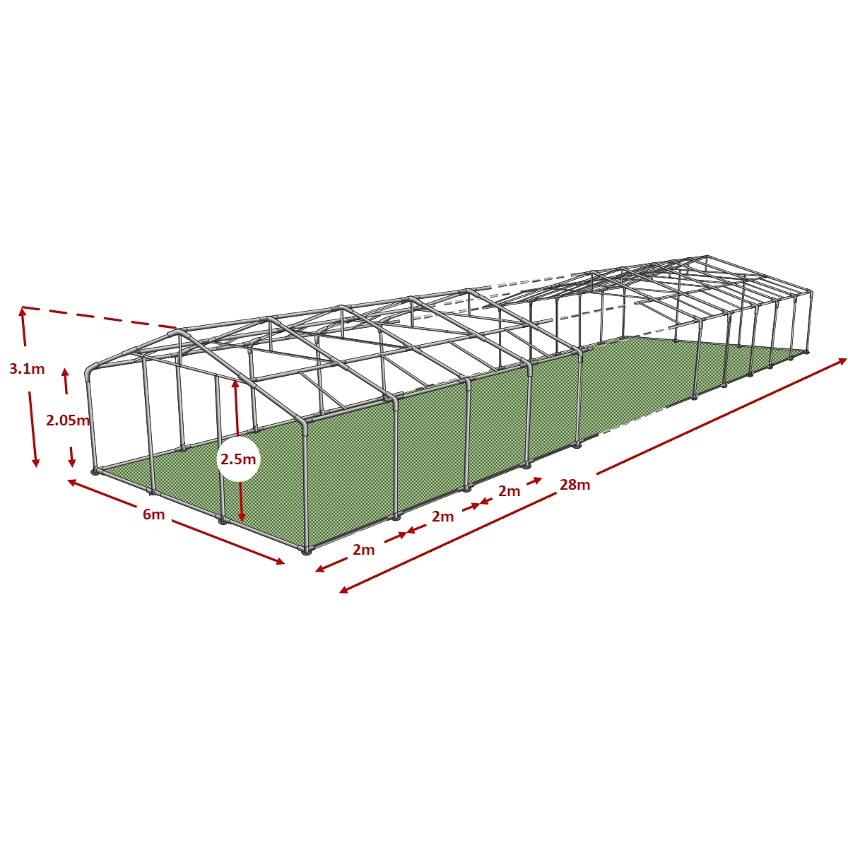 6x4m advanced marquee framework diagram