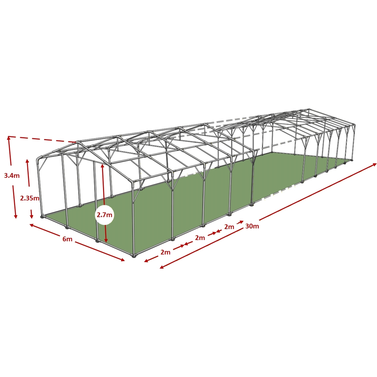 6x30m Ultimate marquee framework diagram