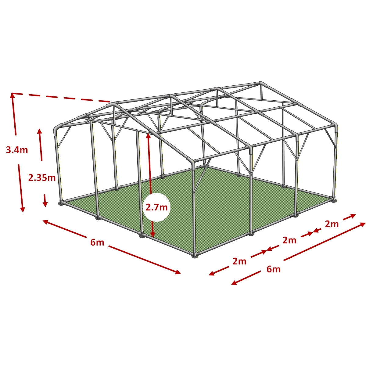 6x6m Ultimate marquee framework diagram