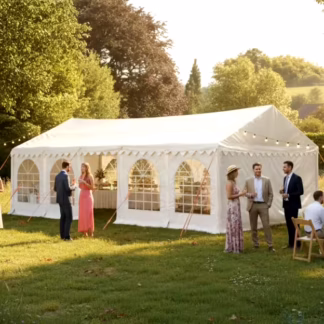 3x10m Heavy Duty Marquee with Ground bars Fire retardant