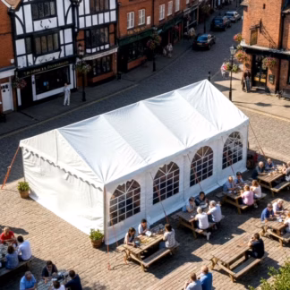 3x8m Luxury white PVC Marquee with Heavy Duty Frame and Covers