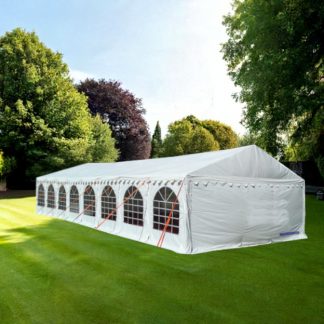 6m x 18m marquee with durable PVC covers and strong steel frame for garden events