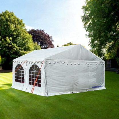 6m x 4m garden party marquee with PVC sides and strong steel frame