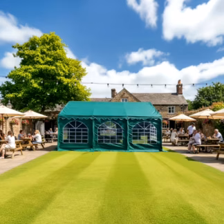6x6m Heavy Duty Green PVC Marquee with strong Steel Frame and Waterproof covers